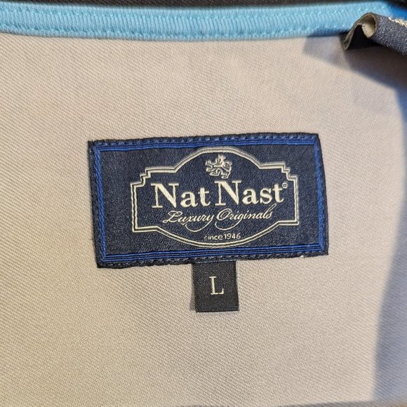 Nat Nast 100% Silk Short Sleeve Button Up Shirt Black Mens Size L - Picture 4 of 14